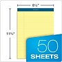 TOPS Docket Notepads, 8.5" x 11.75", Wide Ruled, Canary, 50 Sheets/Pad, 12 Pads/Pack (TOP63400)~#|#~sp83720009_sc7