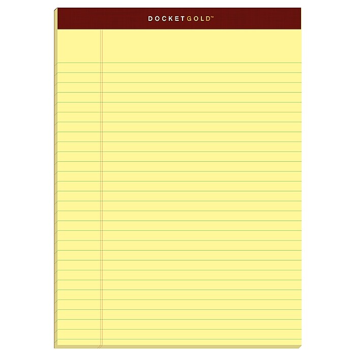 Tops Docket Gold Notepads, 8.5