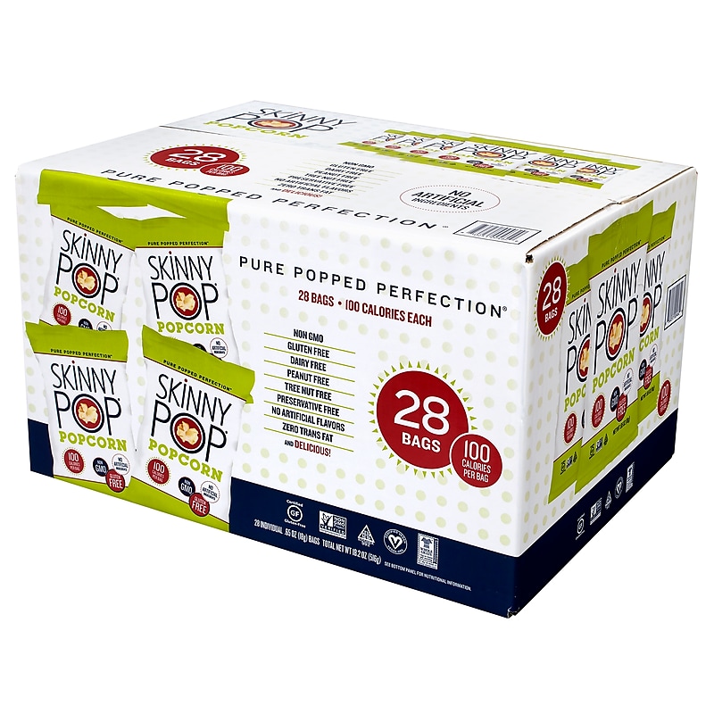 Skinny Pop Original Popcorn, .65 oz., 28/Box (SKP00462) image 1