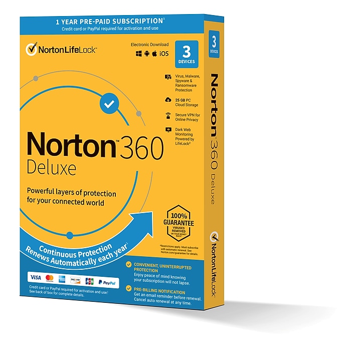Norton - Norton360デラックス Amazon.com: Norton 360 Deluxe 2025, Antivirus software for 3