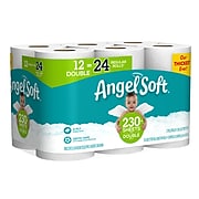 Angel Soft 2-Ply Standard Toilet Paper, White, 230 Sheets/Roll, 12 Rolls/Pack, 4 Packs/Carton (79019)