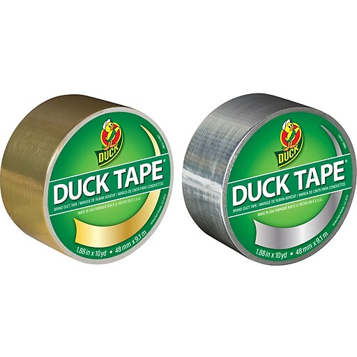 Duck Heavy Duty Duct Tape, 1.88" x 10 Yds., Confetti Combo, 2 Rolls