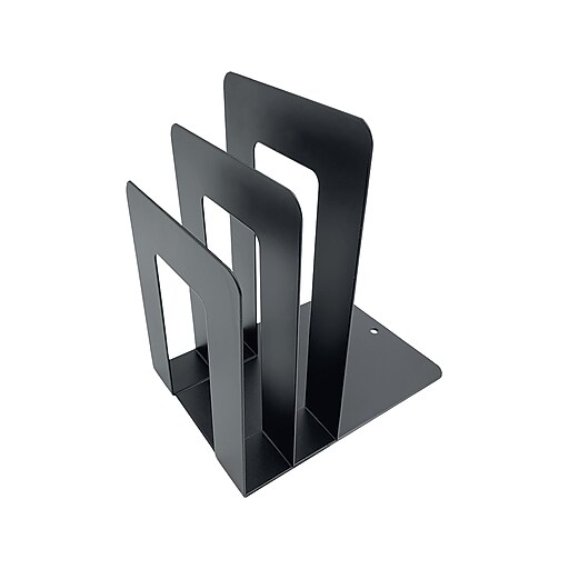Huron Steel Book Ends, 8"H, Black (HASZ0094) Staples