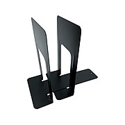 Huron 9.25" H x 6" W Steel Bookends, Black, Pair (HASZ0039)