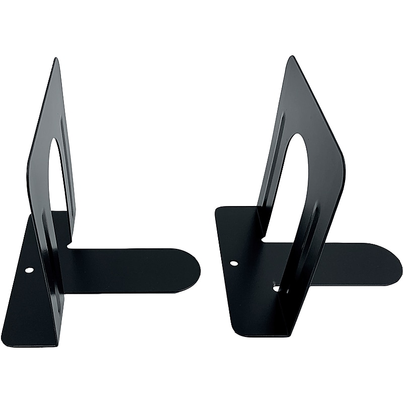 Huron Steel Book Ends, 4.75"H, Black (HASZ0038) image 1
