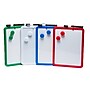 Charles Leonard Magnetic Melamine Mobile Dry-Erase Whiteboard, Assorted Colors, 4/Pack (CHL35204)~#|#~sp84709799_sc7