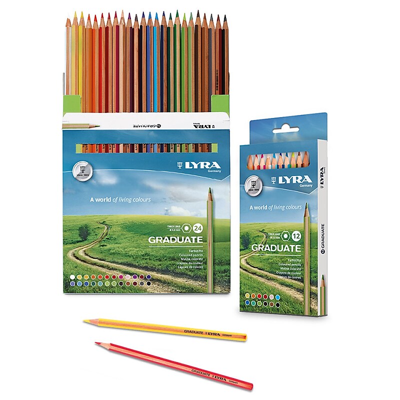 Lyra Graduate Colored Pencils Set Tin, Assorted Colors, 24/Box (DIX2871241) image 1