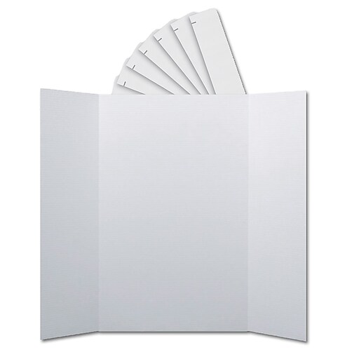 Flipside Corrugated Presentation Boards with Headers, 36" x 48", White, 24/Pack (FLP30242) Staples