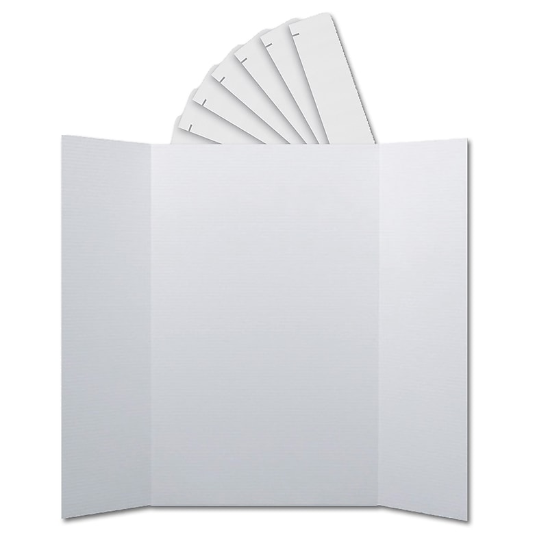 Flipside Corrugated Presentation Boards with Headers, 36" x 48", White, 24/Pack (FLP30242) image 1