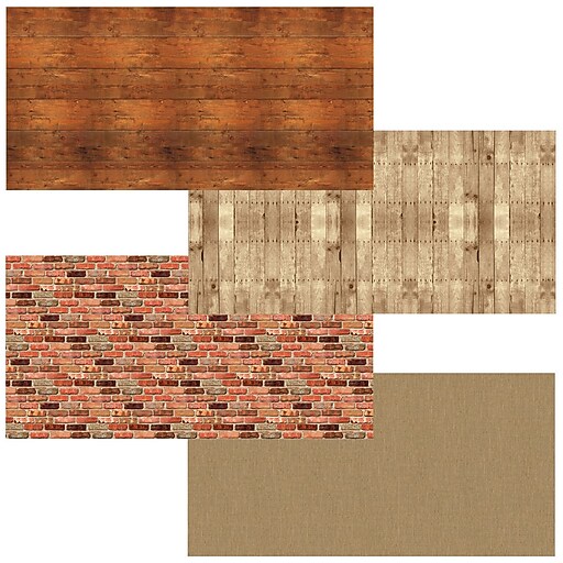 Fadeless Bulletin Board Art Paper, 48" x 12', Rustic Assortment, 4