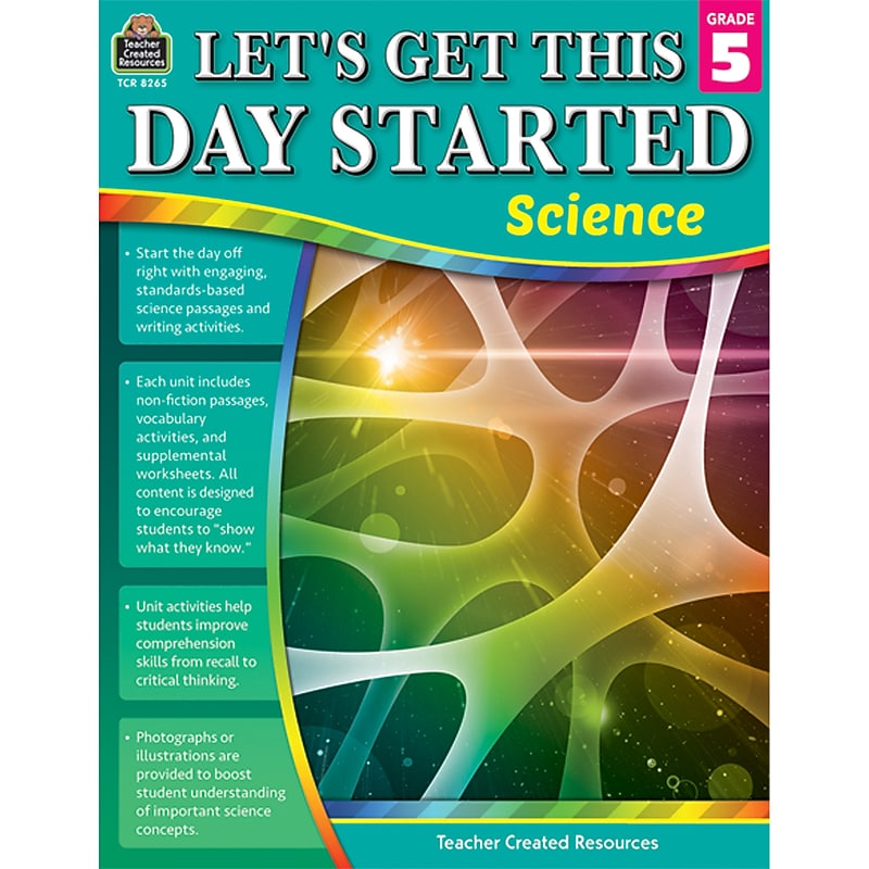 Teacher Created Resources Lets Get This Day Started: Science Workbook for Grade 5 (TCR8265) image 1