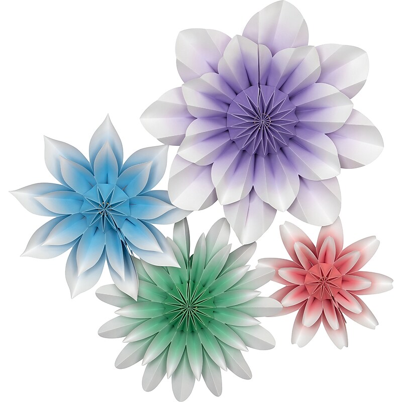 Teacher Created Resources Floral Bloom Paper Flowers, 4/Pack (TCR8544) image 1