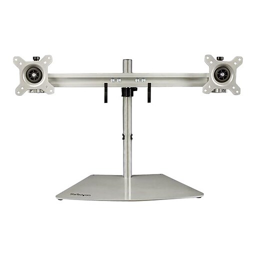 Dual Monitor Stand Free Standing Desktop Pole Stand for 2x 24" VESA Mount Displays