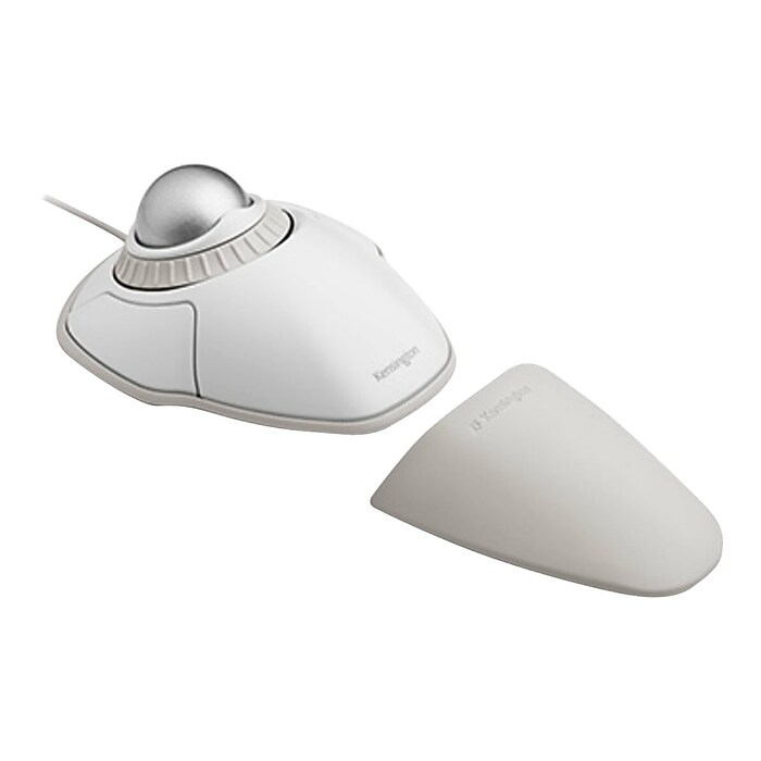 Kensington Orbit Ergonomic Ambidextrous Trackball USB Mouse, White
