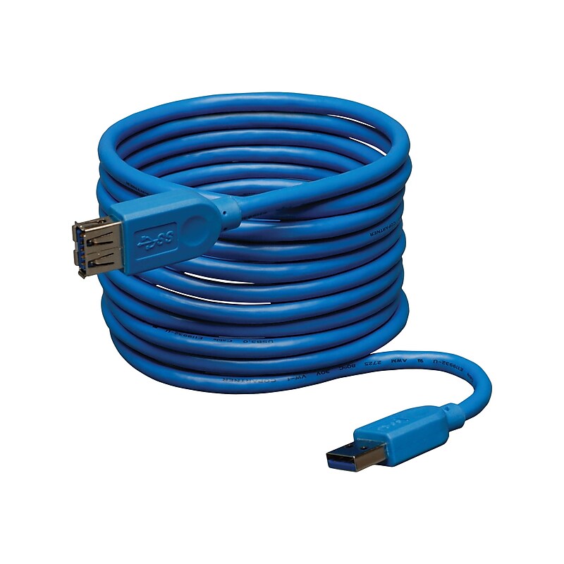 Tripp Lite 16' USB A Male/A Female, Blue (U324-016) image 1