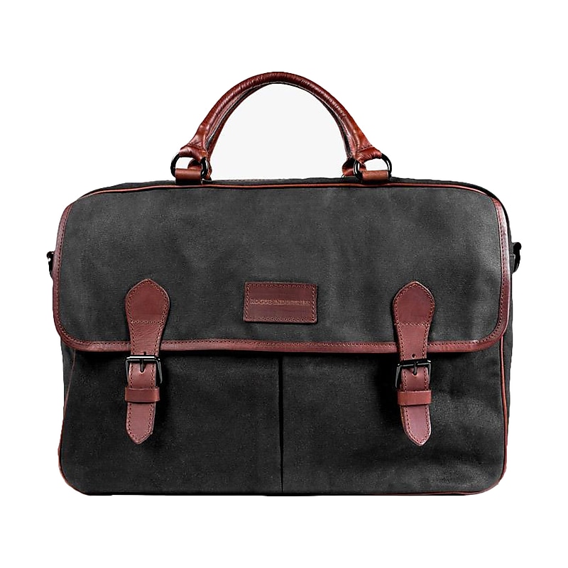 Rogue Canvas/Leather Business Messenger Bag, Black (WALMESSBAG-BLK) image 1