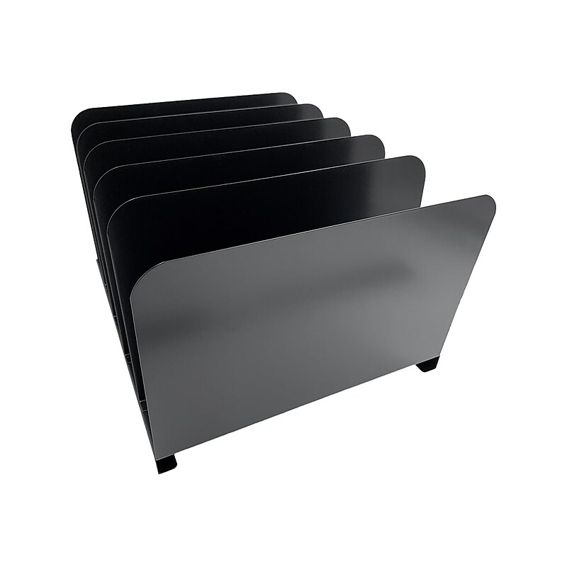 Huron 5-Compartment Steel File Organizer, Black (HASZ0145) image 1