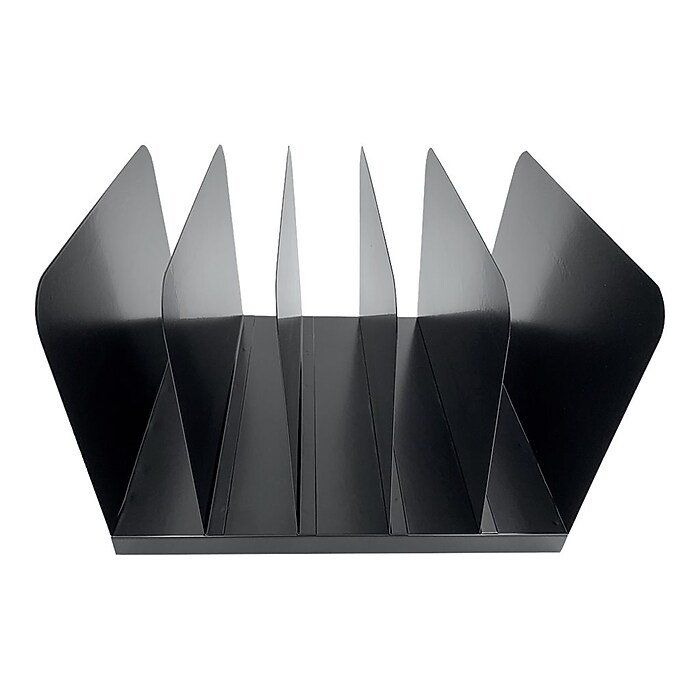 Huron 5-Compartment Steel File Organizer, Black (HASZ0145) | Staples