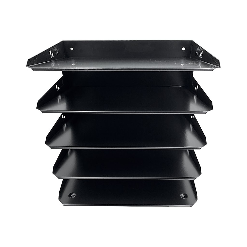 Huron 5-Compartment Steel File Organizer, Black (HASZ0149) image 1