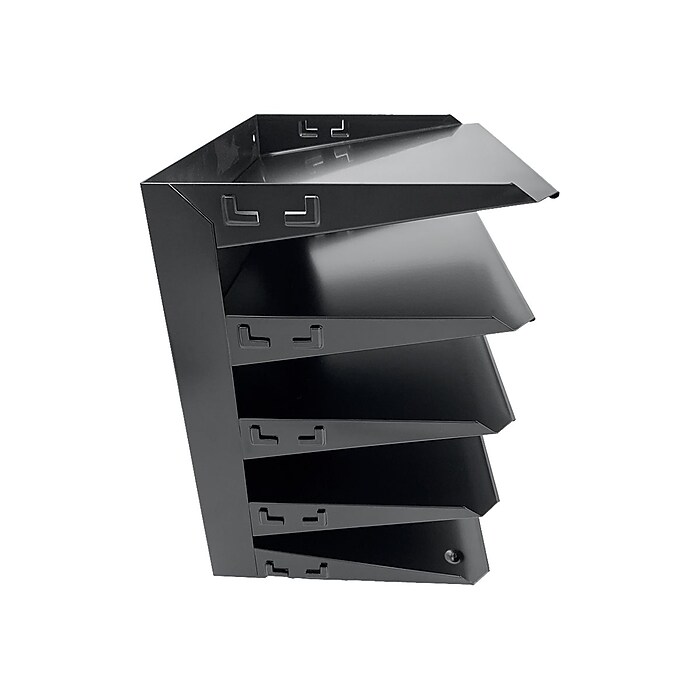Huron 5-Compartment Steel File Organizer, Black (HASZ0149) | Staples