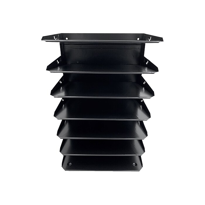 Huron 7-Compartment Steel File Organizer, Black (HASZ0150) | Staples