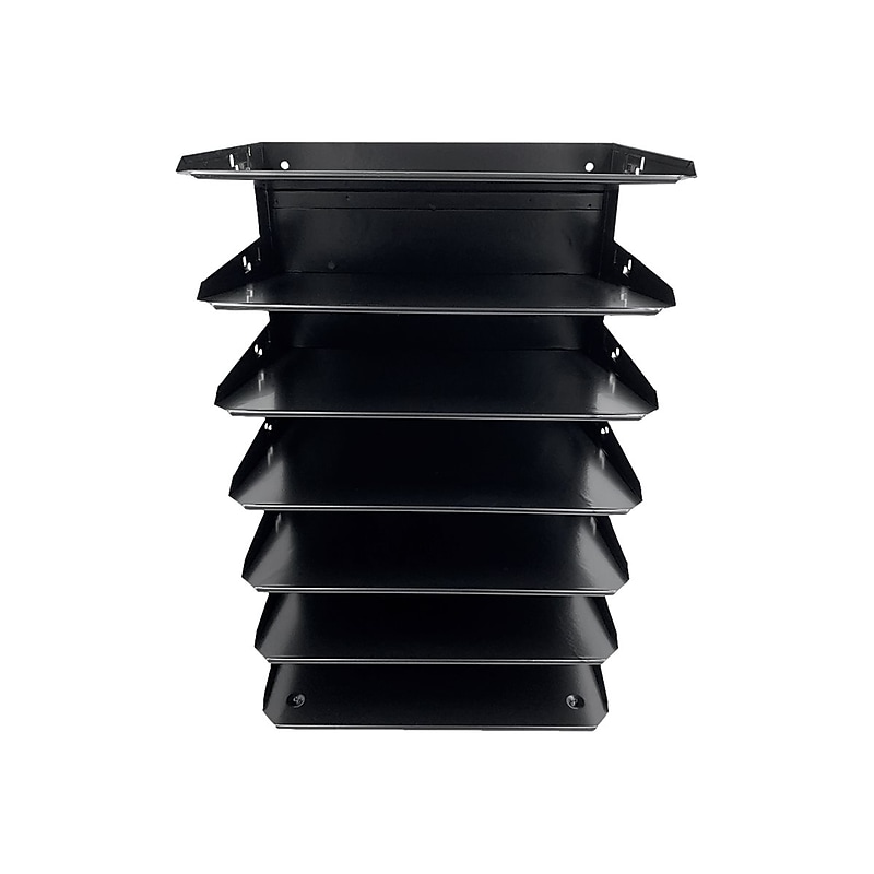 Huron 7-Compartment Steel File Organizer, Black (HASZ0150) image 1