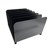 Huron 6-Compartment Steel File Organizer, Black (HASZ0144)