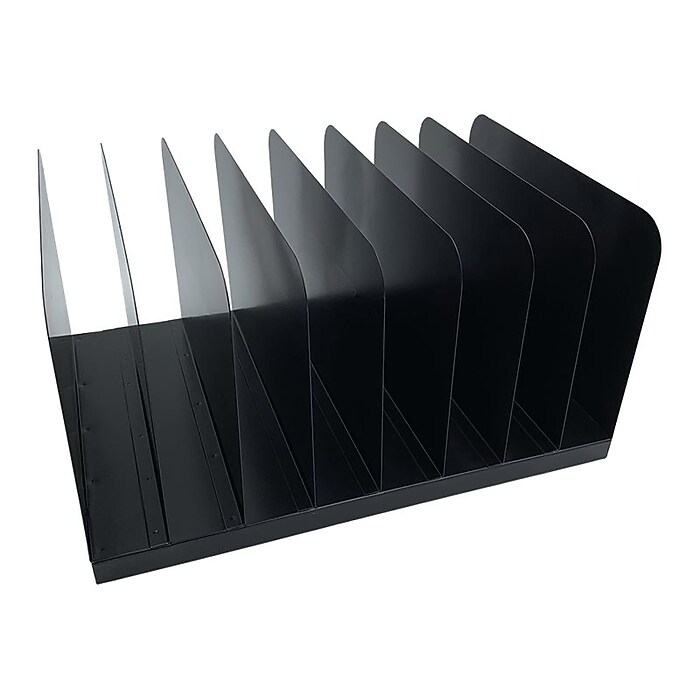 Huron 8-Compartment Steel File Organizer, Black (HASZ0146) | Staples