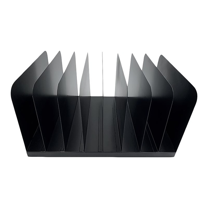 Huron 8-Compartment Steel File Organizer, Black (HASZ0146) | Staples
