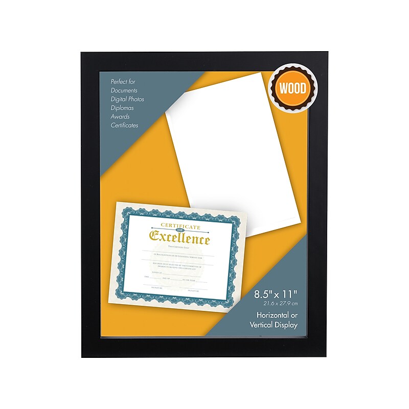 Victory Light Wood Picture Frame, Black (VS1003X) image 1