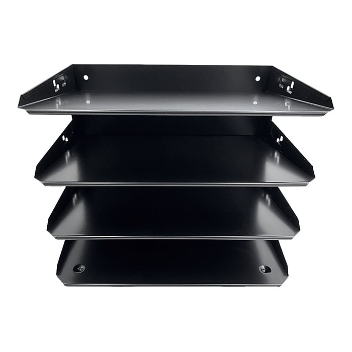 Huron 4-Compartment Steel File Organizer, Black (HASZ0152) | Staples