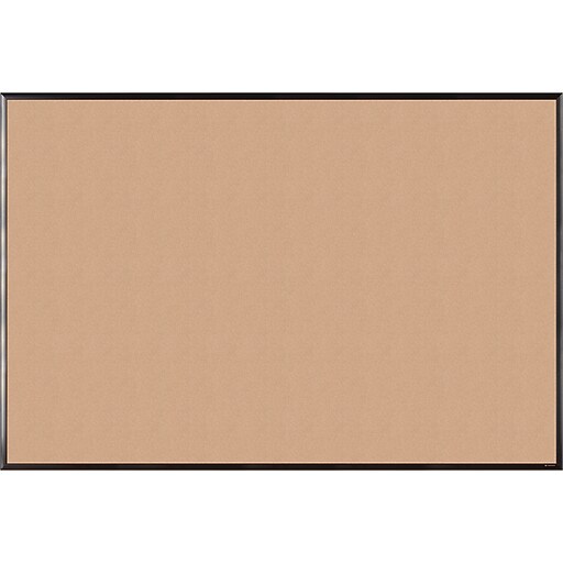 U Brands Cork Bulletin Board, Black Frame, 6' x 4' (2882U0001) at Staples