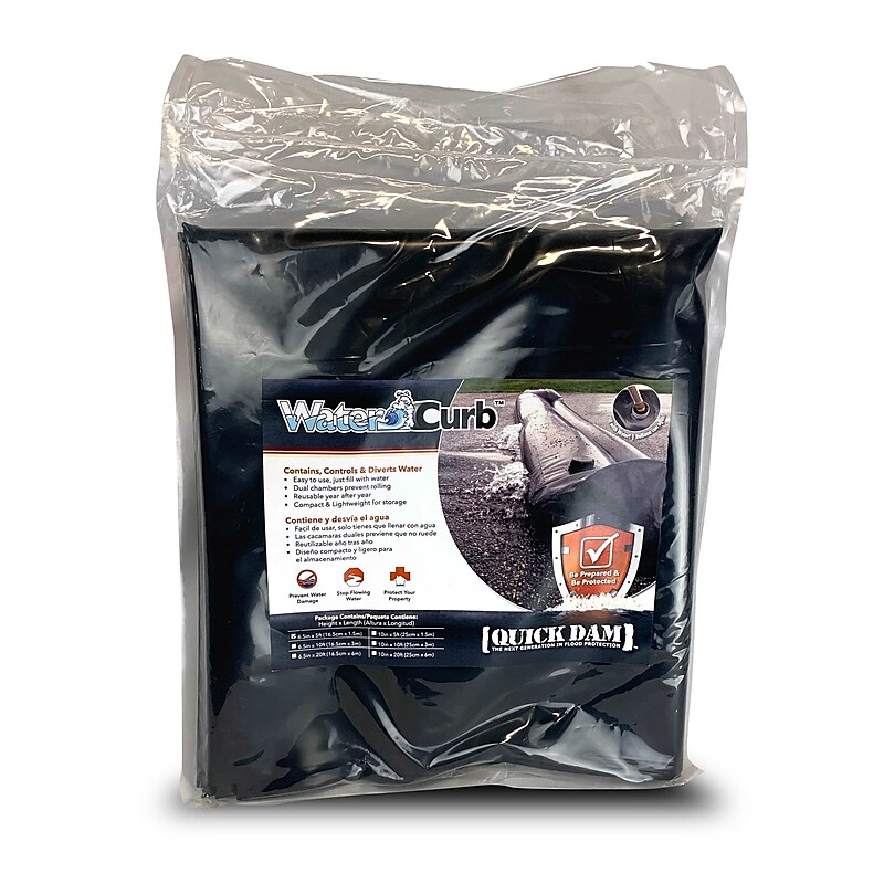 Quick Dam Universal Water Curb, Flood Control, 6.5" x 5', 1/Pack (QDWC65) image 1