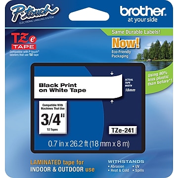 Brother P-touch TZe-345 Laminated Label Maker Tape, 3/4