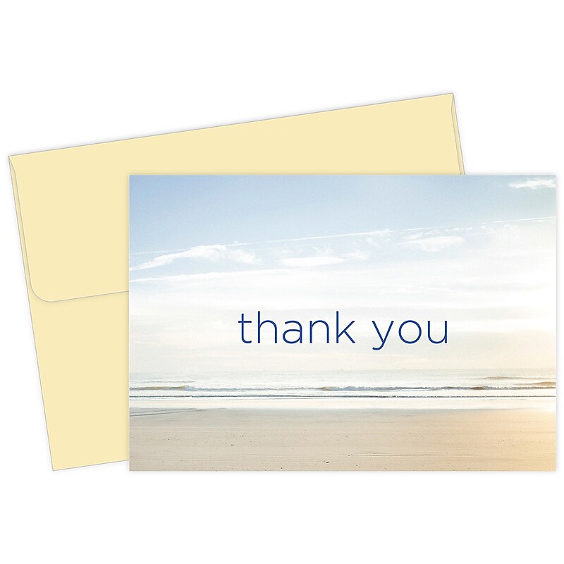 Great Papers! Serene Smooth Personal Thank You Notecard, Multicolor, 50/Pack (2020036) image 1