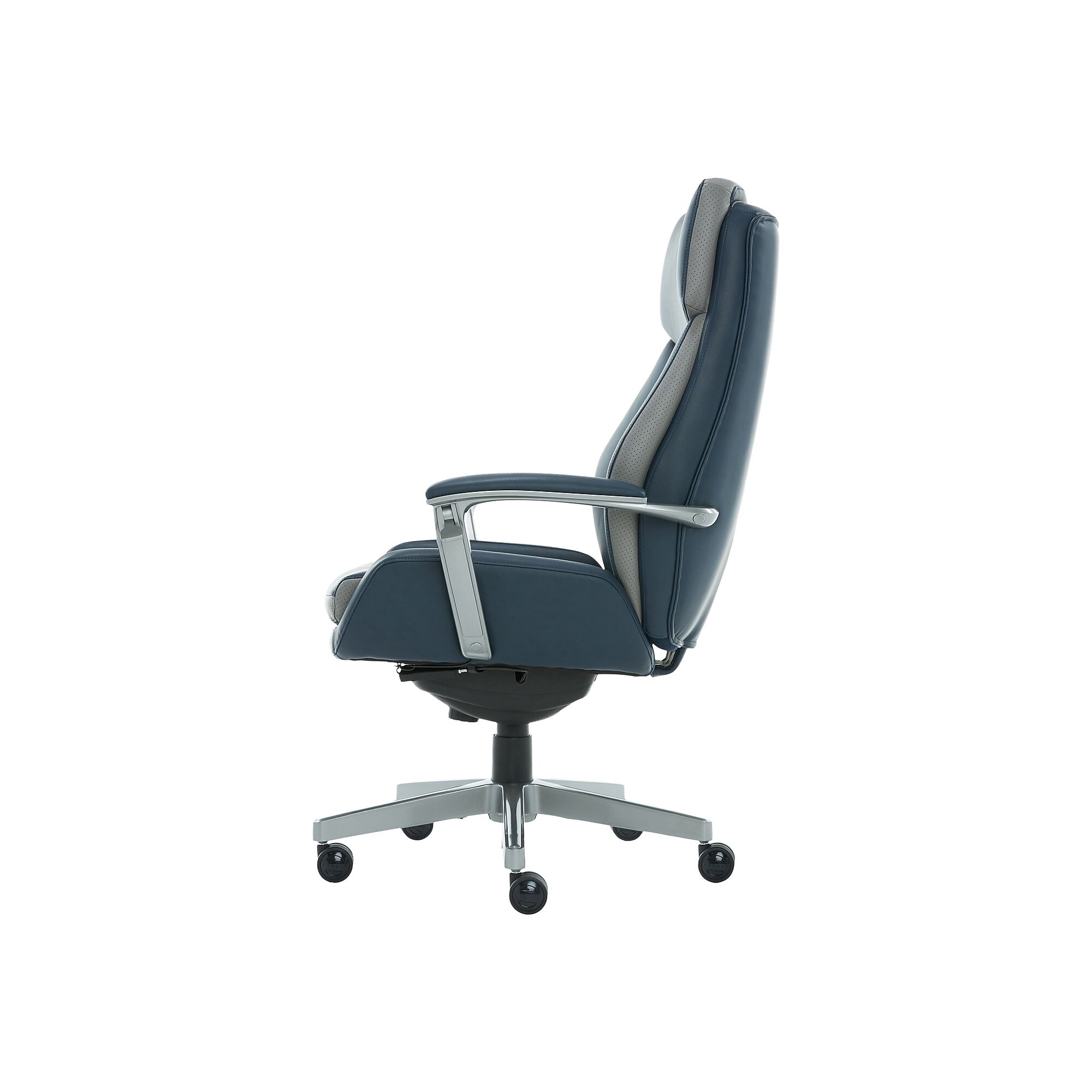 La-Z-Boy Alton Bonded Leather Executive Chair, Steel Blue/Light Gray (60029) Sansujyuku sansujyuku.com