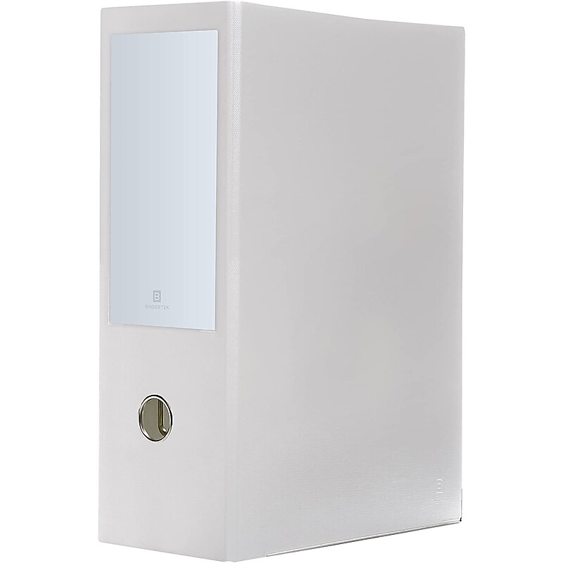 Bindertek Premium One-Touch 4" 3-Ring Legal Binders, D-Ring, White (3LGLXLN-WH) image 1