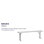 Flash Furniture Kathryn Folding Table, 96" x 18", Granite White (RB1896)~#|#~sp86236351_sc7