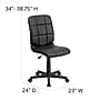 Flash Furniture Clayton Armless Vinyl Swivel Mid-Back Quilted Task Office Chair, Black (GO16911BK)~#|#~sp86236528_sc7