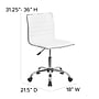 Flash Furniture Alan Armless Vinyl Swivel Low Back Task Office Chair, White/Chrome (DS512BWH)~#|#~sp86237226_sc7