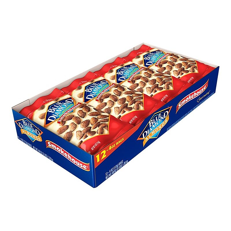 Blue Diamond Smokehouse Almonds, 4 oz., 12 Bags/Pack (BLU09918) image 1