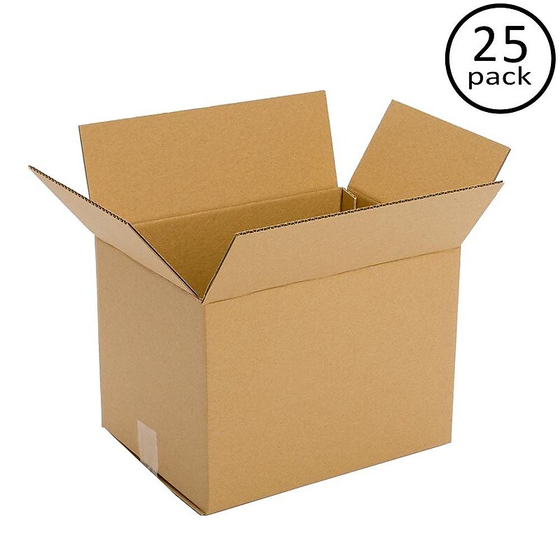 12" x 10" x 10" Shipping Boxes, 25/Pack (121010) image 1