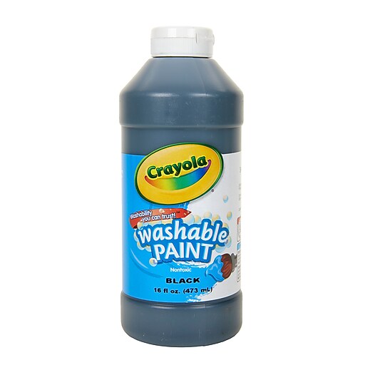 Crayola Washable Paints, Black, 16 oz. (542016051) Staples