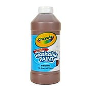 Crayola Washable Paint, 16 oz, Brown (54-2016-007)