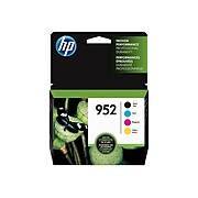 HP 952 Black/Cyan/Magenta/Yellow Standard Yield Ink Cartridge, 4/Pack (X4E07AN#140)