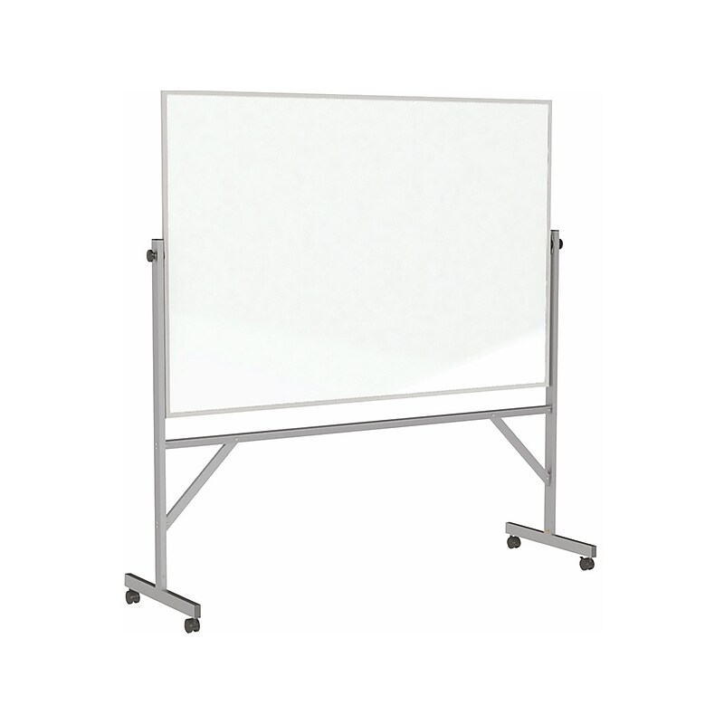 Ghent Porcelain Mobile Dry-Erase Whiteboard, Aluminum Frame, 8' x 4' (ARM1M148) image 1