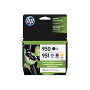 HP 950/951 Black/Cyan/Magenta/Yellow Standard Yield Ink Cartridge, 4/Pack (X4E06AN#140)
