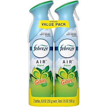 Febreze Odor-Eliminating Air Freshener with Gain Original Scent, 2 count, 8.8 oz each (97810)