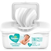 Pampers Baby Wipes Sensitive Tub, 64 Count (19505)