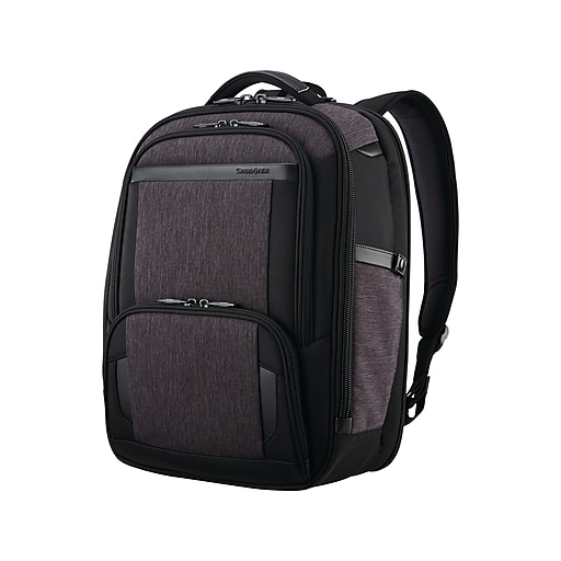 Samsonite Pro Laptop Backpack, Black/Shaded Gray Nylon (126358-3989 ...